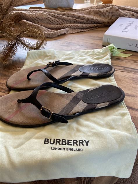 burberry women's slides|burberry women's thongs flip flops.